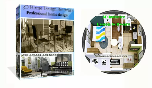 3d 2d Home House Room Office Interior Planing & Design Pro CAD Software PC CD