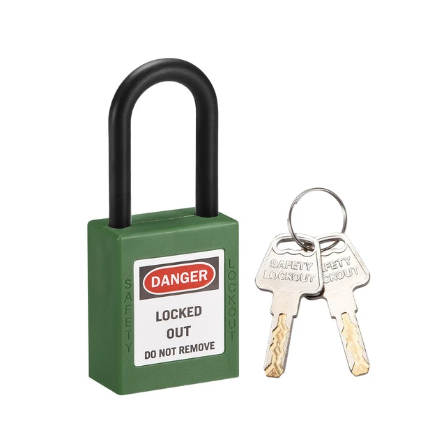 LOCKOUT TAGOUT LOCKS 1-1/2 Inch Shackle Key Different Safety Padlocks ...