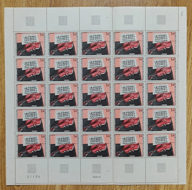 COLONIES FRANCAISES - Feuille Complete 25 Senegal 1966 N° 267 Avec Coin