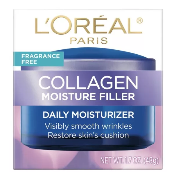 L'Oreal Paris Collagen Moisture filler Daily moisturizer Fragrance-Free 1.7 oz