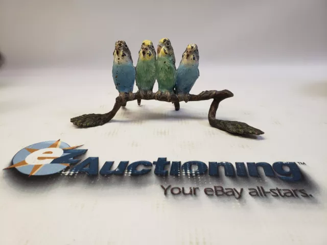 Vintage/Antique Metal Parakeet Birds Figurine Made in Austria