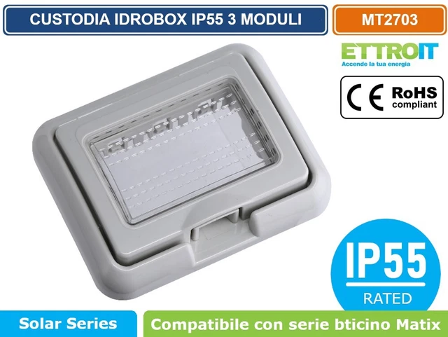 BTICINO Scatola Bticino MatixGo 3 Moduli IP40 Grigio - 28403G