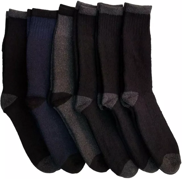 Yacht & Smith 6 Pairs Of Mens Cotton Weather Collection Thermal Socks (Pack B)