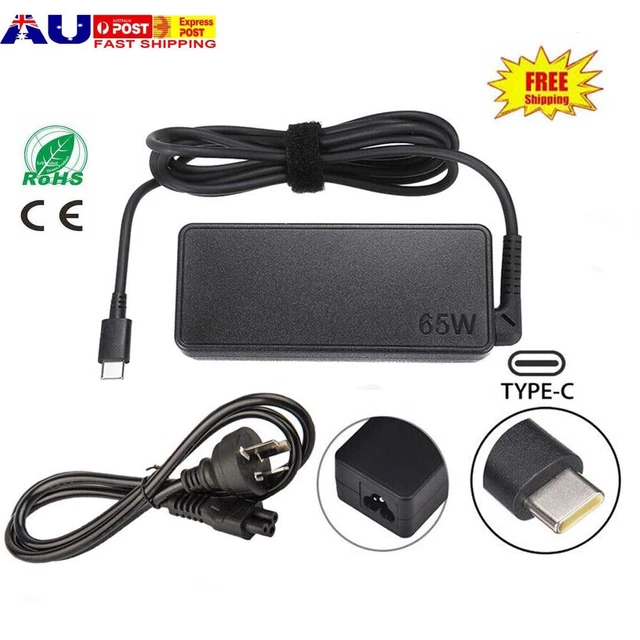 USB-C Type-C Adapter Laptop Charger Power 65W For Lenovo ThinkPad Acer Dell HP