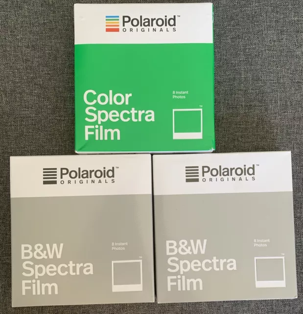 Polaroid Originals EXPIRED Spectra Film - B&W + Color - 3pk lot - Prod. 05/19