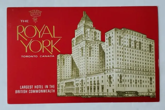Postcard THE NEW ROYAL YORK HOTEL TORONTO Canada British Commonwealth
