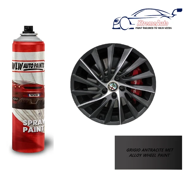 Pennarello Vernice Cerchioni Alfa Romeo 693B Grigio Antracite Diamante - Ritocco Carrozzeria, 50ml, Asciugatura Rapida - Foto 8