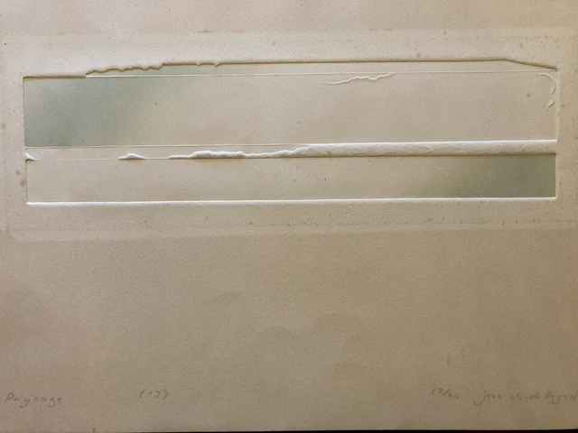 Estampe Surréaliste Signée Antoine Agra - Gravure Gaufrée Année 1970, Thème Chat, Décoration Artistique
