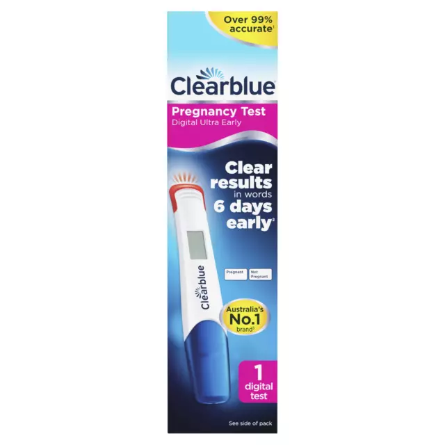 Clearblue Digital Ultra Sensitive Early Pregnancy Test Over 99% Accurate 1 Pack