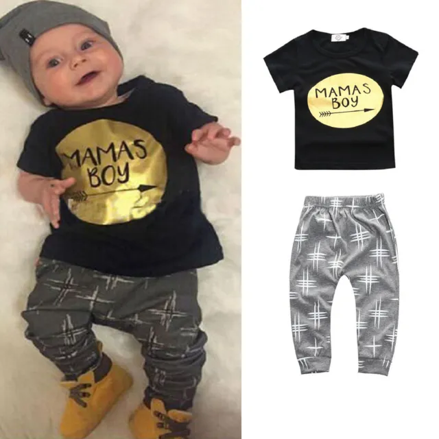 Abbigliamento neonato neonato neonato bambino bambino mamma ragazzo lettera top pantaloncini abiti estivi