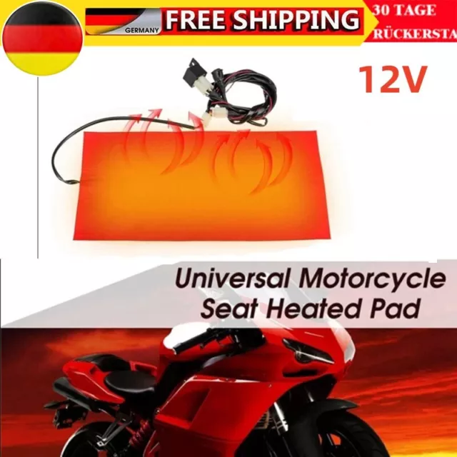 12V Motorrad Sitzheizung Pad Heizgerät Heizkissen mit Schalter für ATV Roller