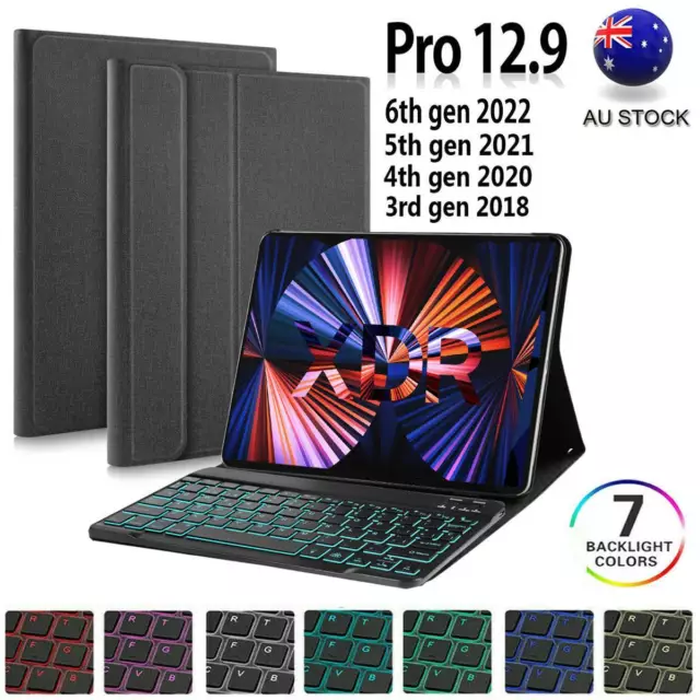 For Apple iPad Pro 12.9 Case 6th Generation 5th 4th 3rd Backlit keyboard Cover