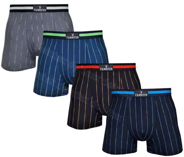 2/4/6 Pack Herren Boxershorts Unterhose Baumwolle Boxer schwarz 5-10 M-3XL 07