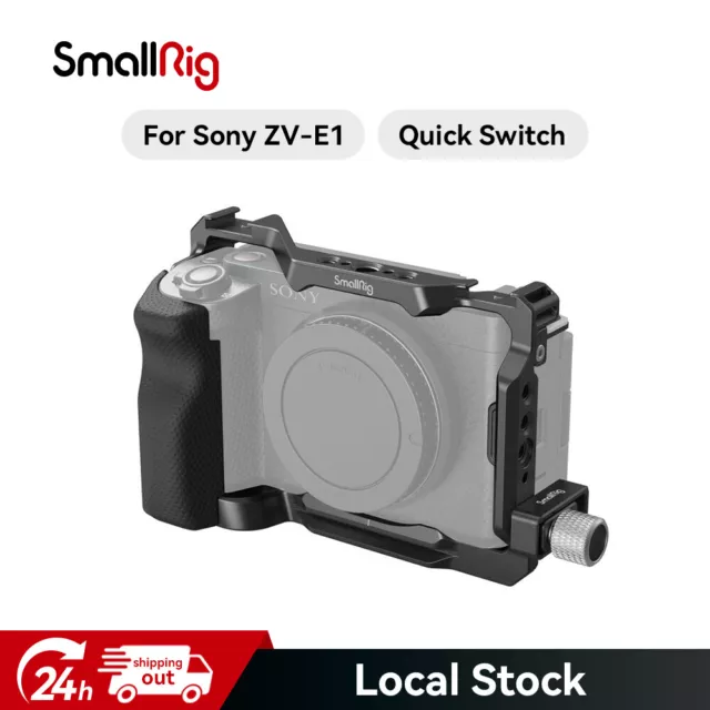 SmallRig ZV-E1 Camera Cage with Silicone Grip for Sony ZV-E1 Mirrorless Camera