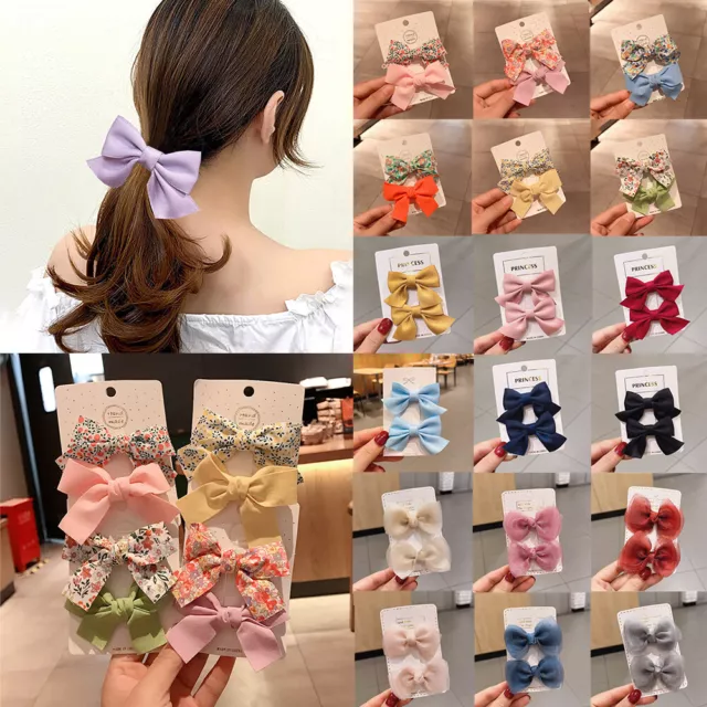 Baby Flower Hair Clips Bow Girls Kids Hairpin Barrette Hair Accessories Birthday