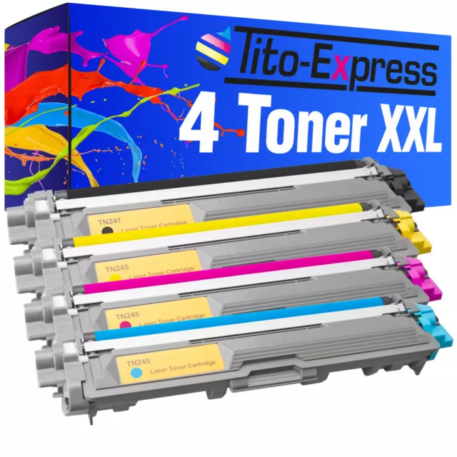 Set 4x Toner für Brother TN 230 241/245 325 326 423 Samsung CLT 404 504 4072 uvm