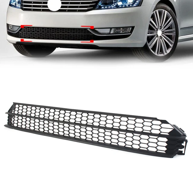 Honeycomb Upper Grille For 2010-2014 VW Jetta - Front Bumper Grill, Direct Replacement 5C6853653A