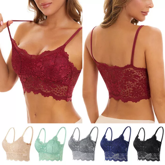 Femmes dentelle Bralette Bralet soutien-gorge Bustier haut court dames...