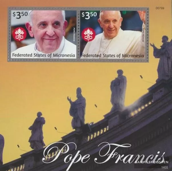 Mikronesien block250 (complete issue) MNH 2014 Pope Franziskus