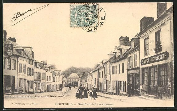 CPA Breteuil, Rue Raoul-Levavasseur 1904
