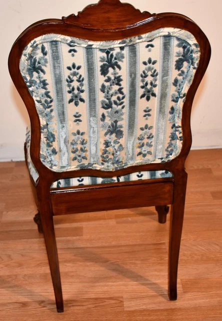 1920 Antique French Louis XV carved Walnut Vanity ladies Desk Mirror & Chair SET 12