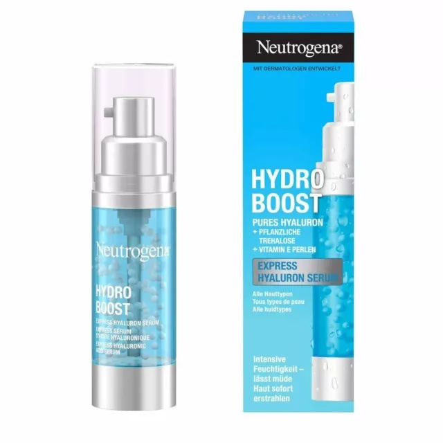 3x  Neutrogena Serum Hydro Boost Aqua Perlen Serum Hydro Aqua Vitamin Pflege