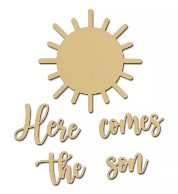 Here Comes The Son Sign Phot Shop Baby Shower Decorations Artistic Craft Supply