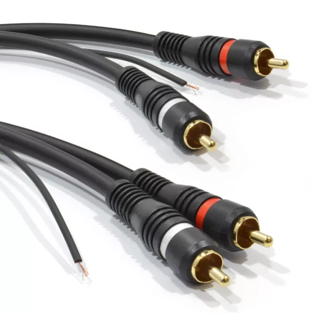 Câble audio phono double blindé 1,5 m cuivre et fil d'étiquette sans oxygène [008316]