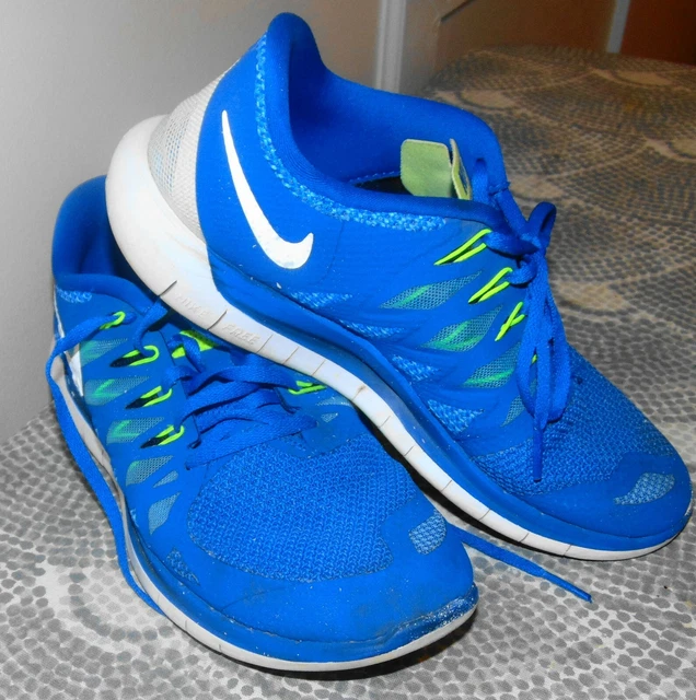Nike Free 5.0 Shoes Mens 9 Blue Mesh Running Athletic Sneakers 642198-401 MENS NIKE FREE 5.0 SHOES SIZE 9 deep royal blue white black  main image 4
