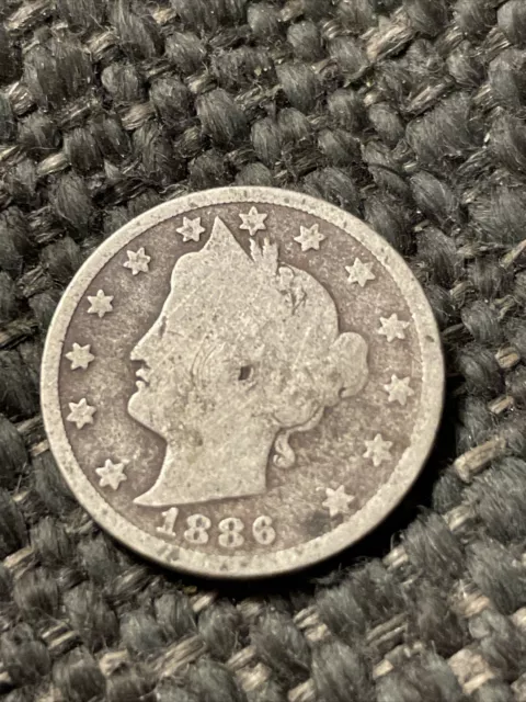 1886  Liberty Head V Nickel Coin KEY DATE!