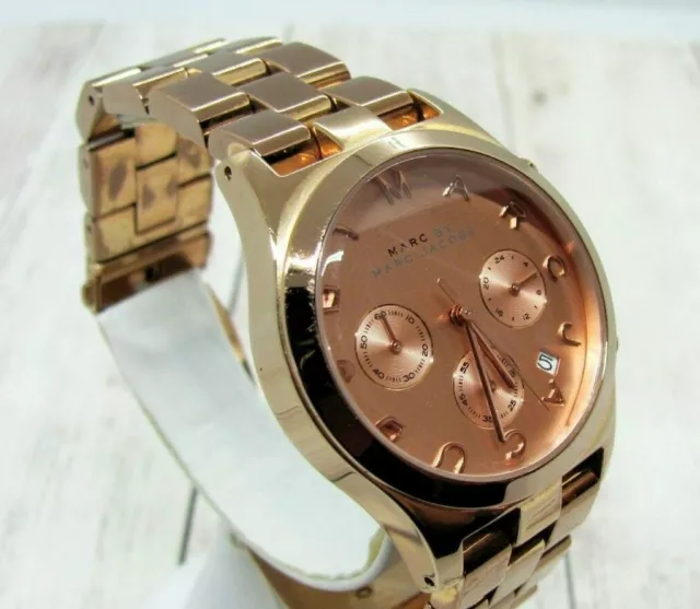 Ladies Marc by Marc Jacobs Henry Chronograph Watch PVD Rose Gold Plating MBM3107