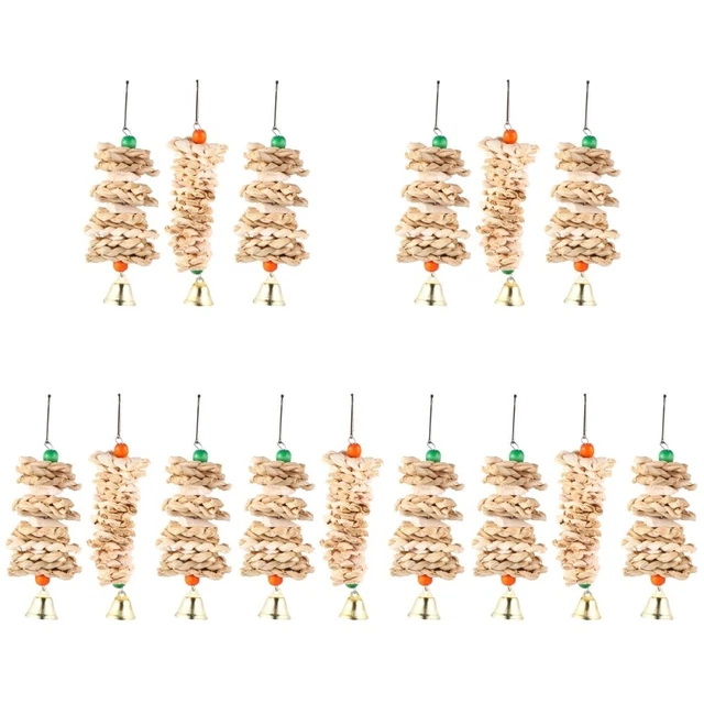 3 Pcs Papageienzubehör Gras Kauspielzeug Für Hamster Kauspielzeug Für Sittiche