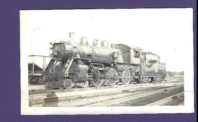 Grand Trunk Western GTW 4-6-0 Steam Locomotive #1579 Vintage B&W Railroad Photo