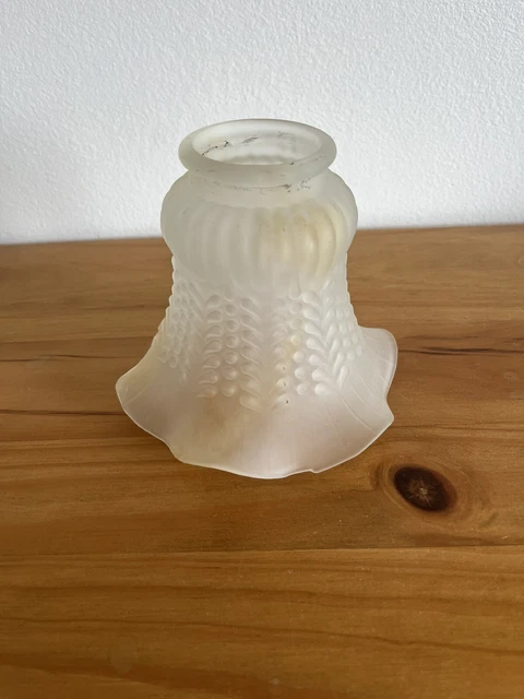 Ancienne Tulipe Pantin France - Verre Clair Pour Applique Ou Lustre - Luminaire Vintage