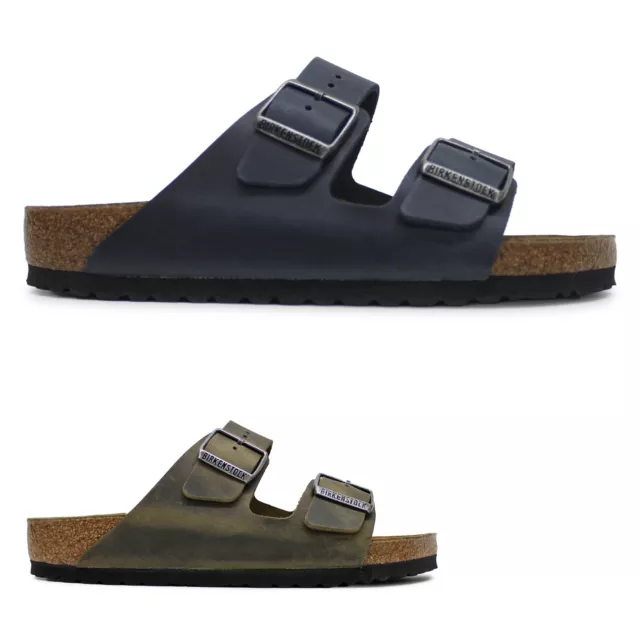 Birkenstock Unisex Sandals Arizona BS Casual Slip-On Buckle Oiled Leather