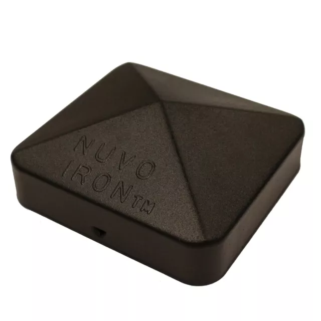 Nuvo Iron 3.5" x 3.5" Eazy Cap (for Posts with Rounded Corners) - Black