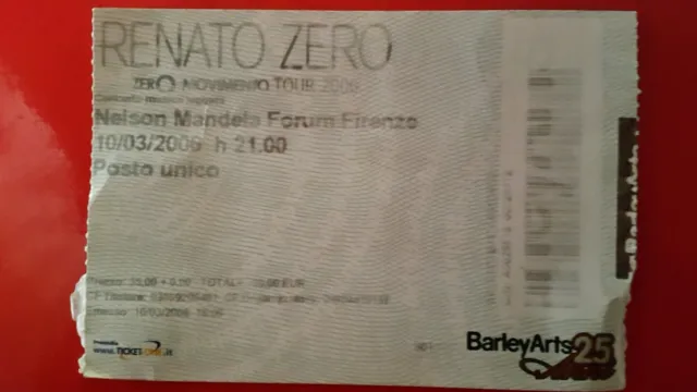 Renato Zero In Concerto - Firenze - Nelson Mandela Forum - Zero Movimento - 2006
