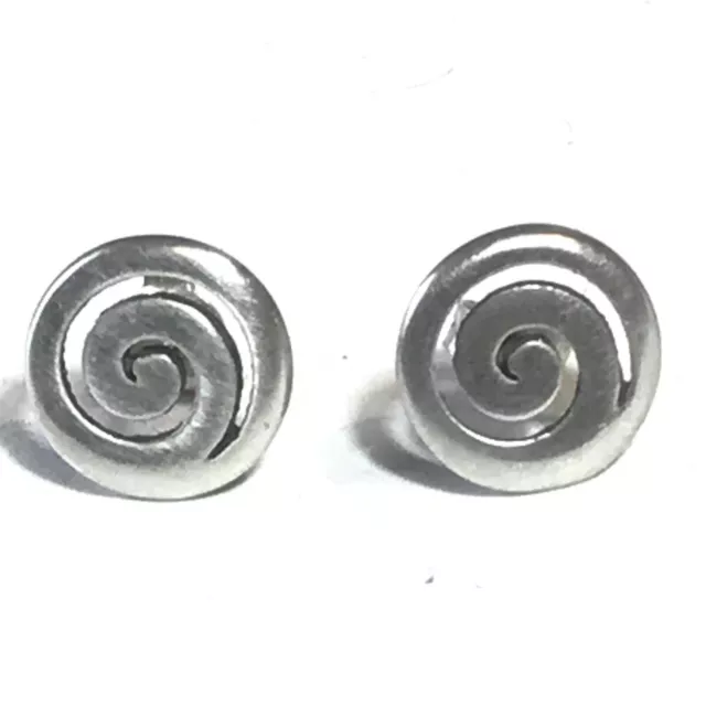 BOUCLES D'OREILLE Clou Tourbillon Argent Poinçon 925