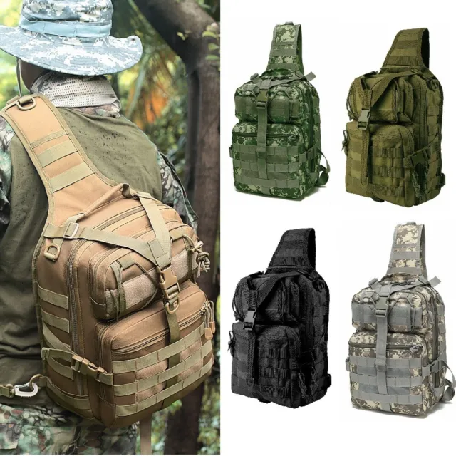 TACTICAL SLING BAG Military Shoulder Molle Chest Pack Shoulder Sling ...