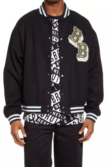 Blood Brother Baseball Varsity Style Flannel Jacket Large BNWT RRP £90. Buy £25