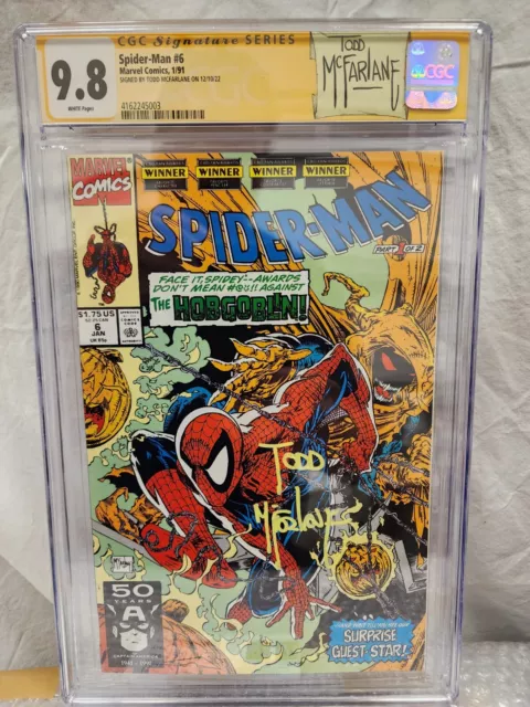 Spider-Man #6 Cgc 9.8 Ss Signiert Von Todd Mcfarlane Geist Rider- Hobgoblin! 1