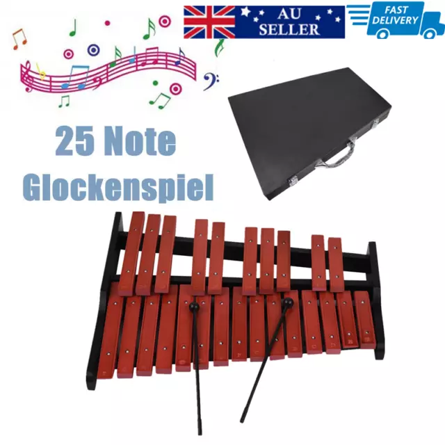 32-Note Xylophone Educational Glockenspiel Wooden Base Solid