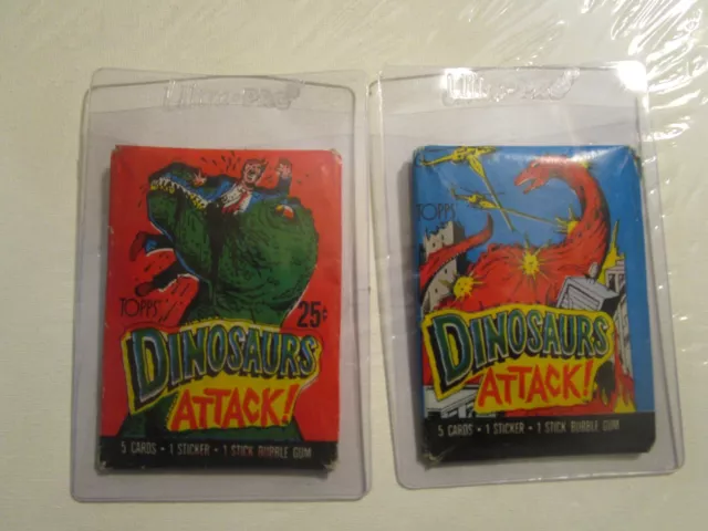 Topps 1988 Dinosaurs Attack Trading Cards Wax Pack - 2 Sealed Packs