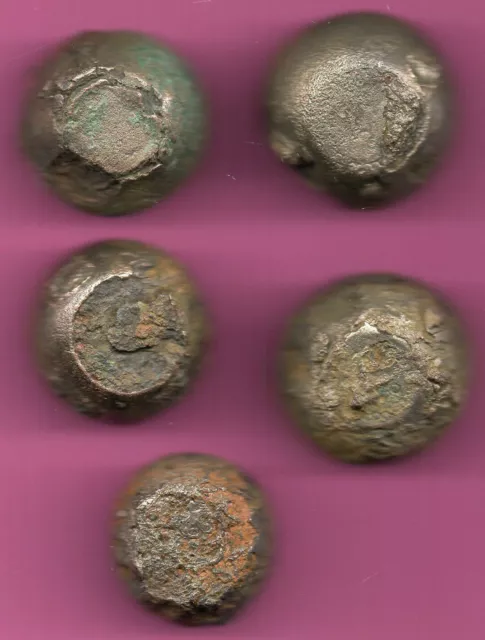 SET OF 5 ANCIENT VIKING BRONZE-IRON TRADER WEIGHT ca 10 - 12 century AD 610
