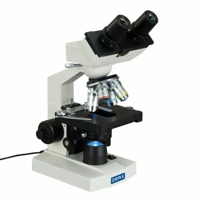 OMAX 40X-2500X Lab Binocular Compound LED Biological Microscope Mechanical Stage