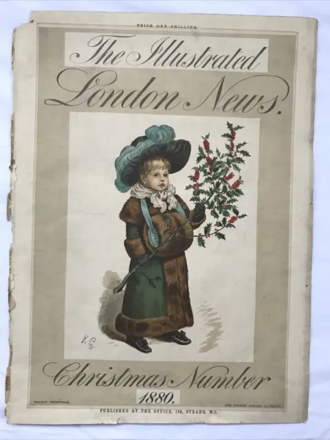 Antique The Illustrated London News Christmas Number 1880 Advertising Christmas
