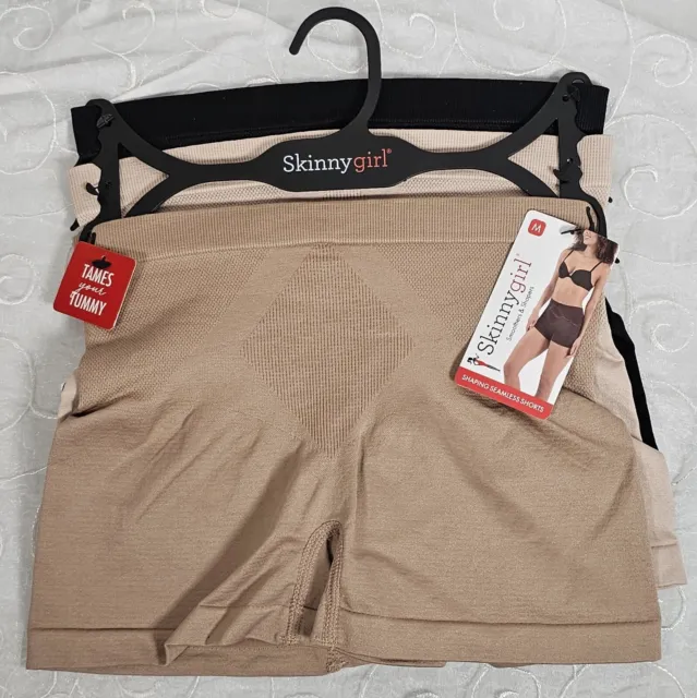 Skinnygirl by Bethenny Frankel, Seamless Shaping Briefs Underwear  Black/Taupe/Nude - 3 Pack (Large)