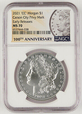 Morgan 2021 CC $1 Silver Dollar Carson City NGC MS70 Early Releases In Stock!