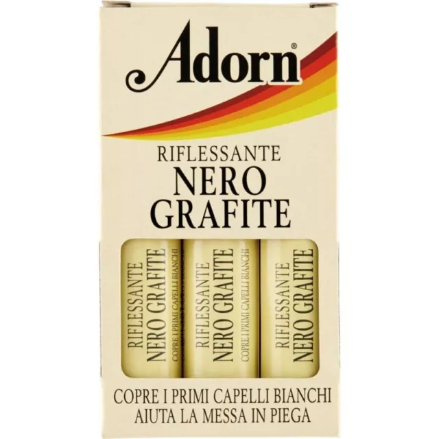 ADORN Riflessante Nero Grafite per capelli  3x20 ml