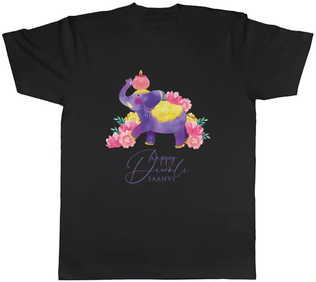 Herren-T-Shirt Happy Diwali Elefant Hindu Festival Geschenk